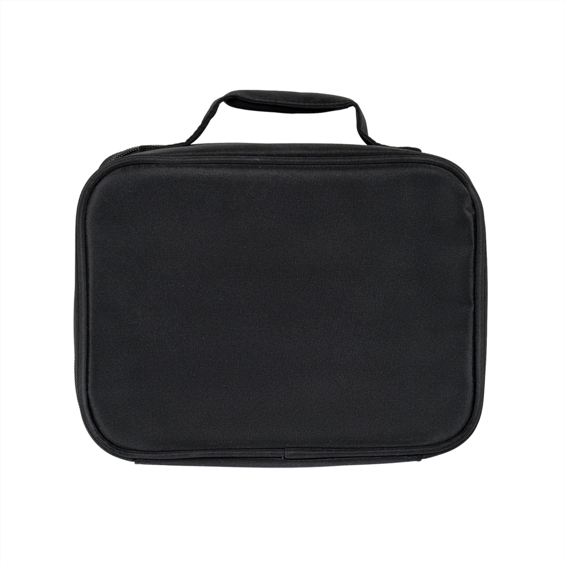 Black rectangular insulated lunch bag with top handle and zipper closure. - Ciao Cult - One size / Black