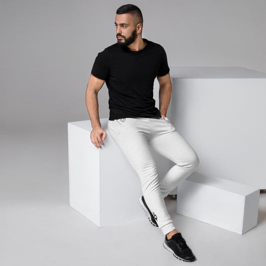 Slim fit white joggers with black side stripes, worn with black sneakers and a black t-shirt. - Ciao Cult - XS