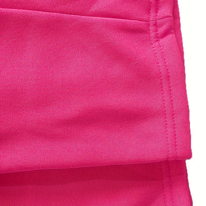 Close-up of Ciao Cult Women’s Straight-Leg Pants in rose red, highlighting bottom cuff hem detail.