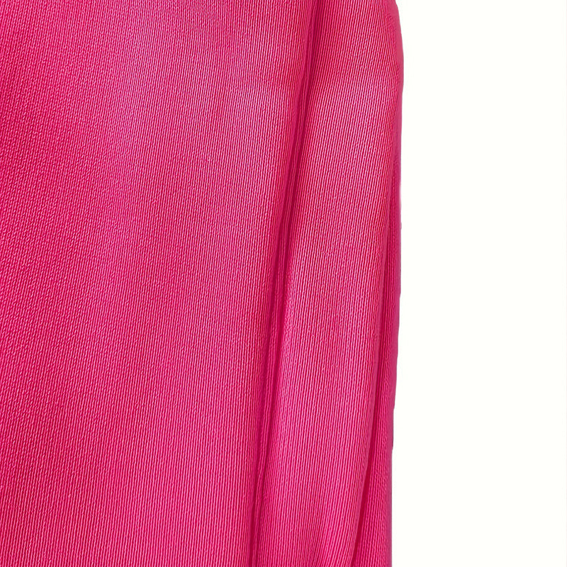 Close-up of Ciao Cult Women’s Straight-Leg Pants in rose red, showing side pocket design detail.